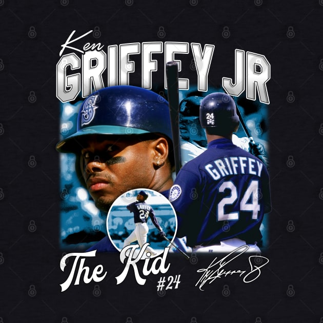 Ken Griffey Jr The Kid Basketball Legend Signature Vintage Retro 80s 90s Bootleg Rap Style by CarDE